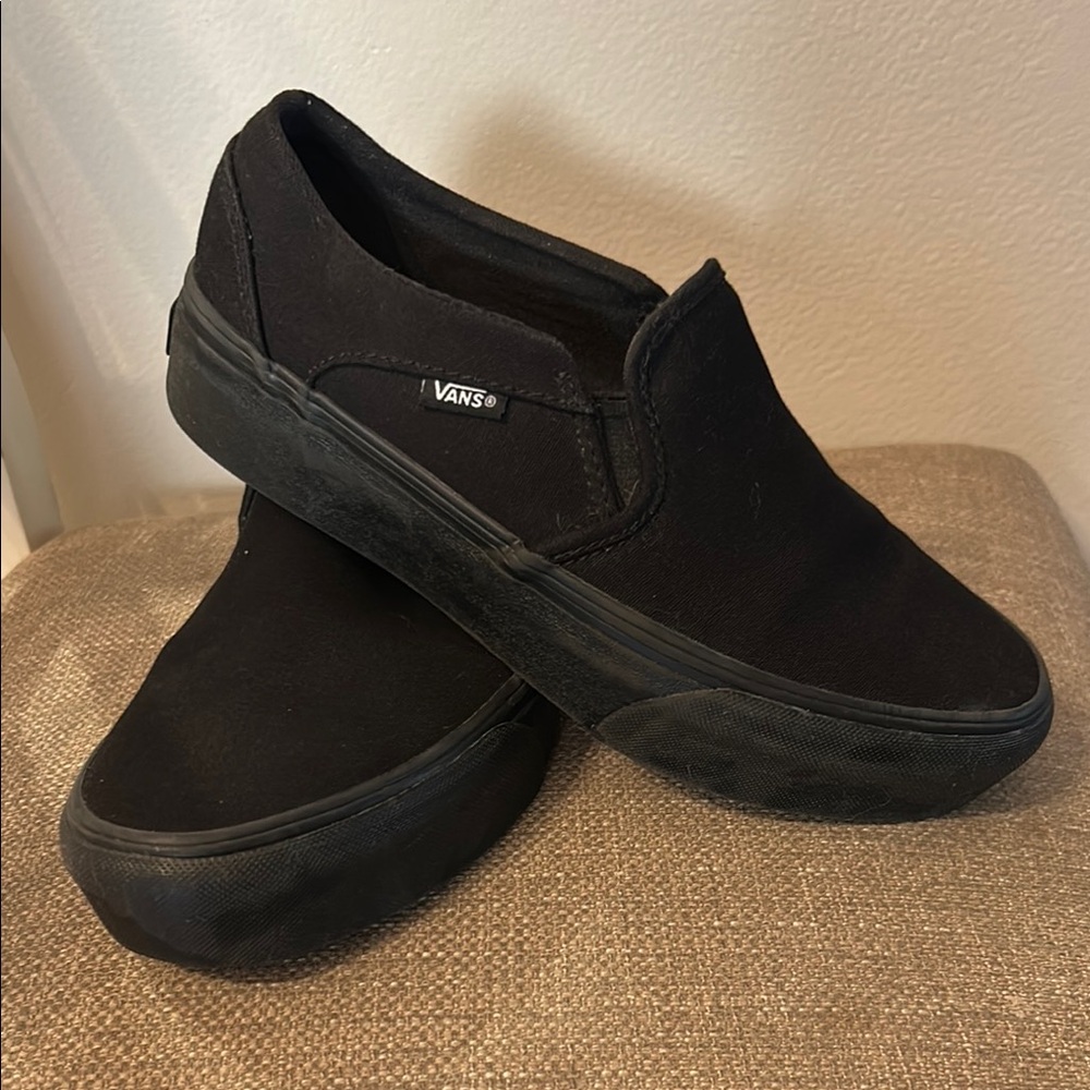 Vans Black Slip-On Sneakers